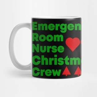 Emergency room nurse christmas crew Mug